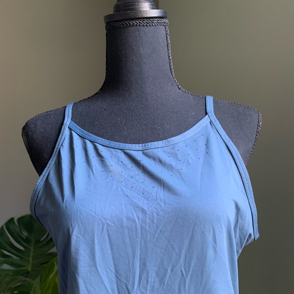 Blue Nike Drifit Tank with Low Back - Picture 4 of 6